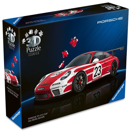 Puzzle 3D Porsche 911 GT3 Cup Salzburg assemblée en modèle miniature