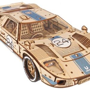 Puzzle 3D UGT-24 en bois représentant une voiture d’endurance à assembler