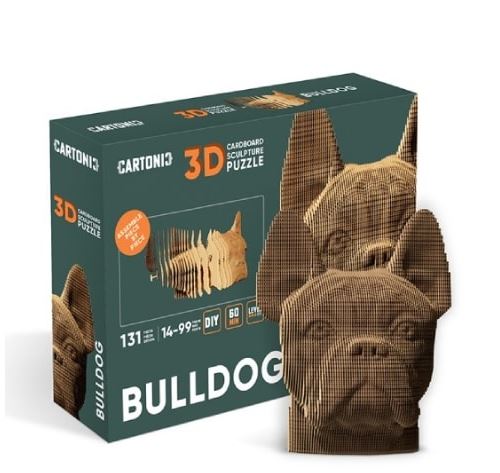 Cartonic puzzle 3D Bulldog, puzzle en volume au sujet animalier naturel