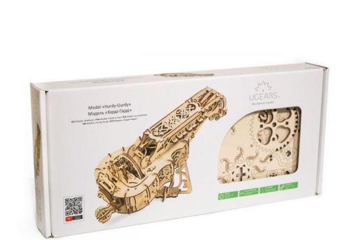 Puzzle 3D Ugears Vielle à roue, maquette mécanique sur le thème musical
