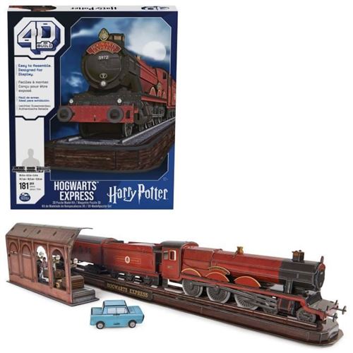 Puzzle 3D 4D BUILD Hogwarts Express, modèle en volume inspiré du train de Poudlard