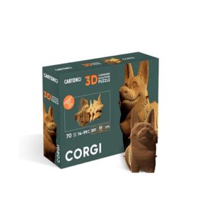Puzzle 3D Cartonic Corgi en carton représentant un chien à assembler