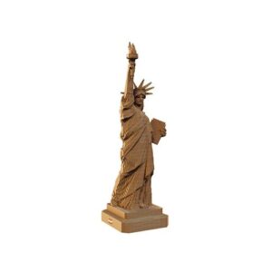 Puzzle 3D Statue de la Liberté en finition Naturel, modèle à assembler en volume
