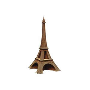 Puzzle 3D Cartonic Tour Eiffel naturel représentant le monument en volume.