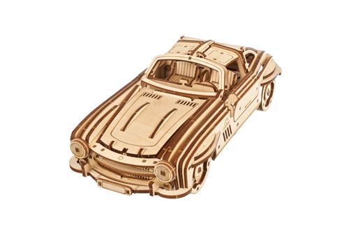 Coupé sport Ugears, puzzle 3D en bois représentant une voiture sportive