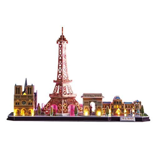 Cubic Fun puzzle 3D Paris à LED, puzzle en volume de 115 pièces