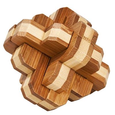 Fridolin 17159 puzzle 3D en bambou, modèle en forme de nœud rond