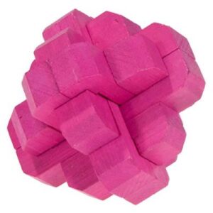 Puzzle 3D Fridolin 17187 en forme de nœud rond rouge et rose