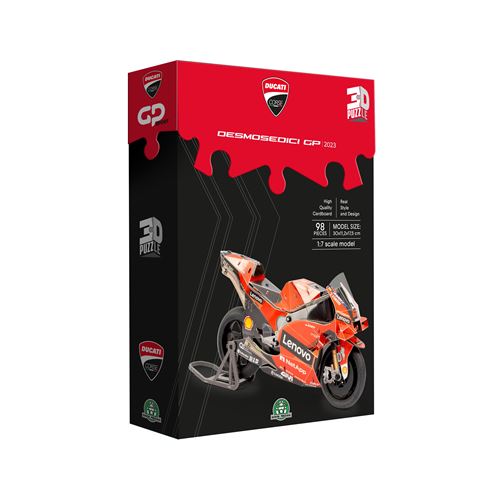 Puzzle 3D Ducati Desmosedici GP, moto de course à assembler en 120 pièces