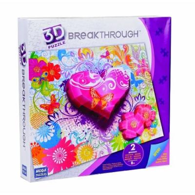 Puzzle 3D Megabloks sur le thème des fleurs et des papillons, niveau 2