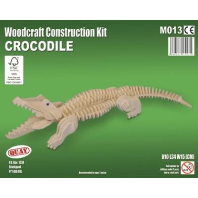 Maquette en bois Crocodile, modèle animalier à exposer parmi des créations en bois