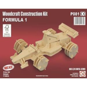 Maquette en bois Formule 1 représentant une voiture de course à exposer