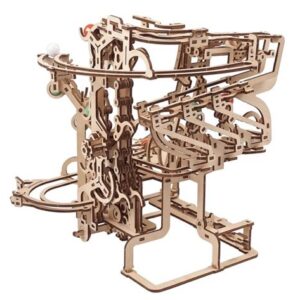Parcours à billes Ugears en bois avec circuit et élévateur à assembler