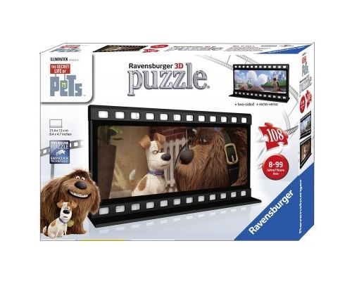 Puzzle 3D Secret Life Pets de 108 pièces sur son univers animé