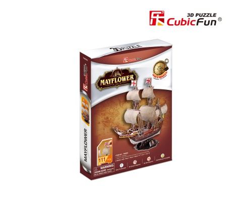 Puzzle 3D May Flower Cubic Fun de 111 pièces, difficulté indiquée 4/8