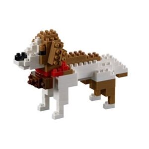 puzzle 3D Brixies Saint Bernard de 140 pièces, modèle animal à assembler