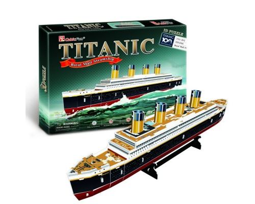 Puzzle 3D Titanic Cubic Fun en 35 pièces, modèle tridimensionnel du paquebot