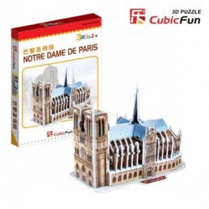 Puzzle 39 Pièces : Puzzle 3D Série Mini - France, Paris : Cathédrale Notre-Dame (Difficulté 2/8), Cubic Fun