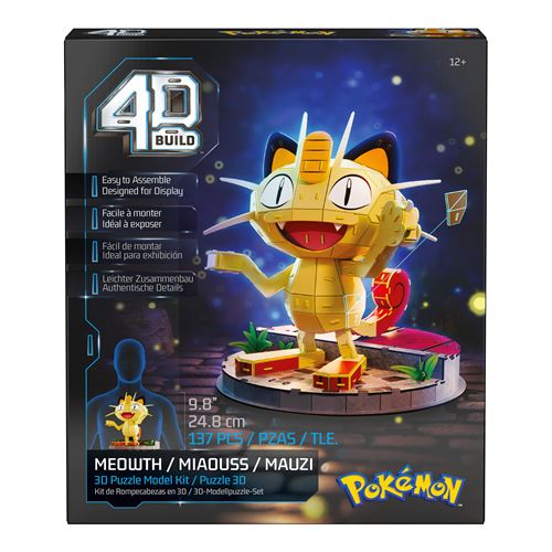 Puzzle 3D Miaouss Pokémon monté, figurine en volume aux détails graphiques