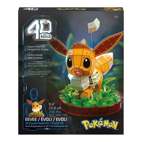 Puzzle 3D 4D Build Evoli Pokémon à construire, avec ses détails graphiques