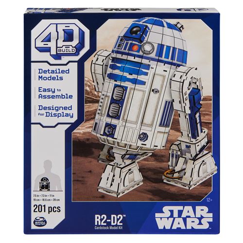Puzzle 3D 4D Build R2-D2, modèle à assembler sur le thème Star Wars