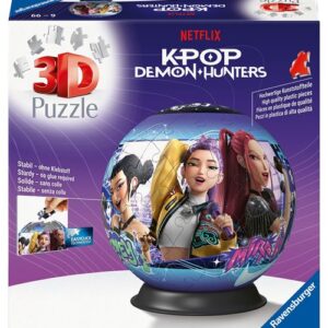 Puzzle 3D Ravensburger KPop Demon Hunters en forme de balle à assembler