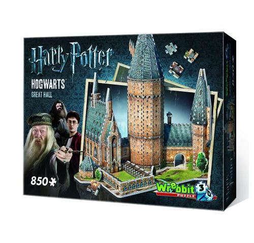 Puzzle 3D Wrebbit Poudlard représentant la grande salle en volume