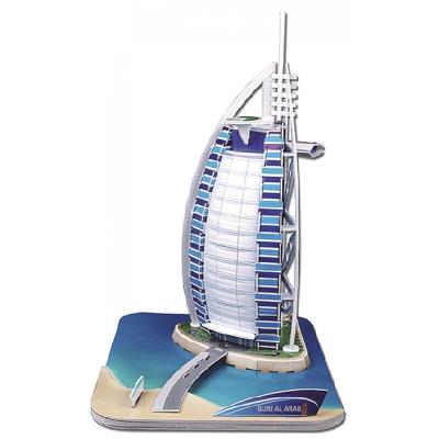 Puzzle 3D Burj al Arab représentant l’emblématique hôtel de Dubaï en modèle à assembler