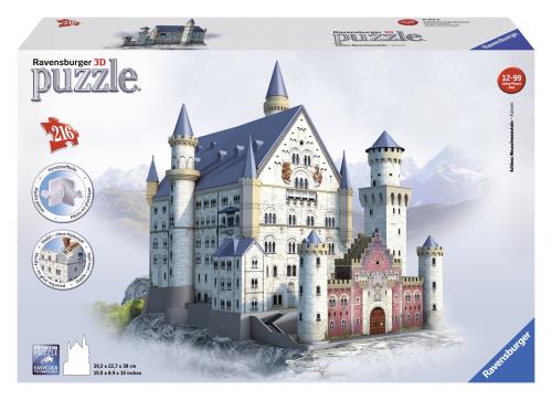 Puzzle 3D Neuschwanstein de 216 pièces sur le thème d’un château