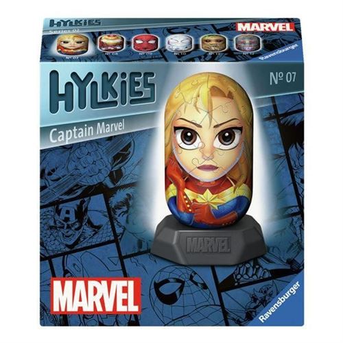 Puzzle 3D Hylkies Captain Marvel multicolore composé de 54 pièces