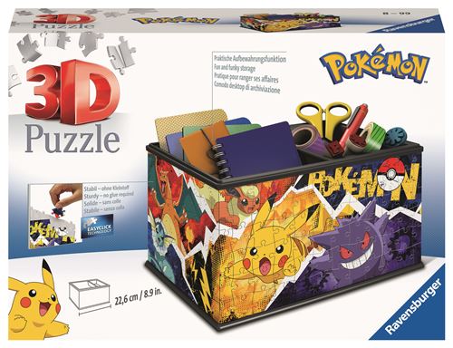 Puzzle 3D Ravensburger Pokémon, boîte de rangement à assembler en relief