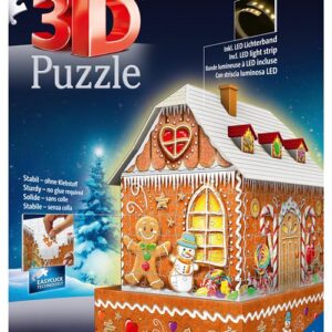 Puzzle 3D Ravensburger Noël représentant une maison en pain d’épices