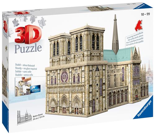 Puzzle 3D Ravensburger Notre-Dame de Paris, modèle architectural en volume