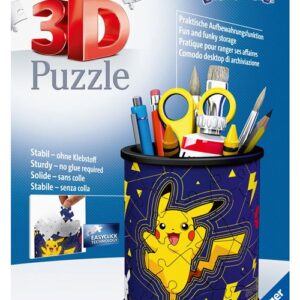 Puzzle 3D Pokémon en forme de pot à crayons pour bureau