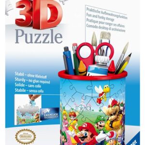 Puzzle 3D Super Mario au format pot à crayons