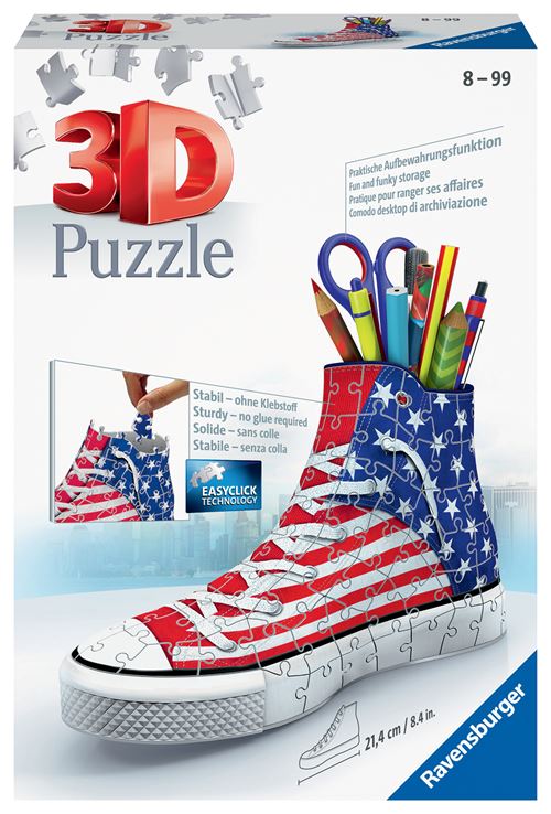 Puzzle 3D Ravensburger Sneaker représentant une chaussure de style américain