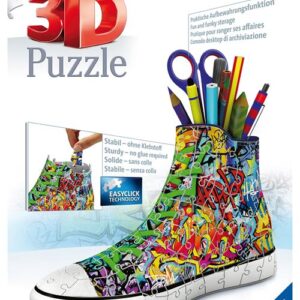 Puzzle 3D Ravensburger Sneaker Graffiti, modèle en volume au motif de chaussure urbaine