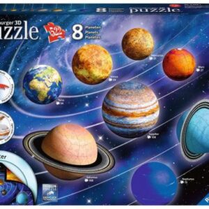 Puzzle 3D Ravensburger Système solaire, modèle en volume sur thème spatial