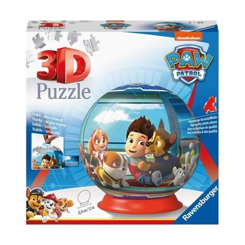 Puzzle 3D Ravensburger Pat Patrouille rond de 72 pièces à assembler