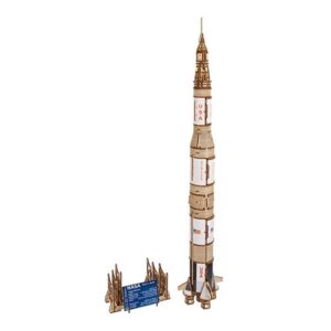 Puzzle 3D UGEARS Saturn V en bois représentant une fusée spatiale