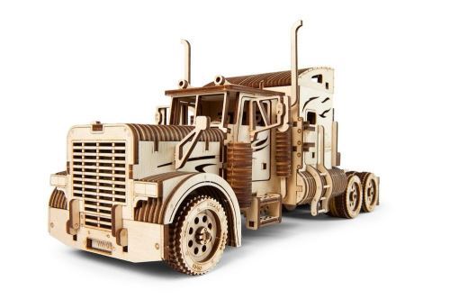 Puzzle 3D Ugears Camion Heavy Boy, modèle de camion en volume