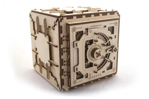 Puzzle 3D Ugears Coffre Fort, maquette en volume sur le thème du coffre