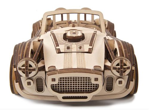 Puzzle 3D Ugears Drift Cobra Racing, maquette mécanique au thème automobile