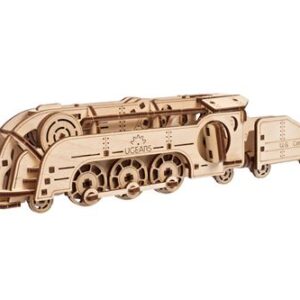 Puzzle 3D Ugears Mini locomotive en bois composite avec son tender