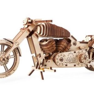 Puzzle 3D Ugears Moto VM 02, maquette mécanique au thème de moto