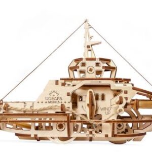 Puzzle 3D Ugears Remorqueur, maquette mécanique inspirée d’un bateau remorqueur