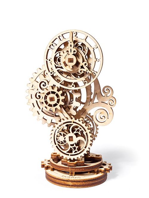 Puzzle 3D Ugears Steampunk Clock, maquette mécanique au thème horloger steampunk