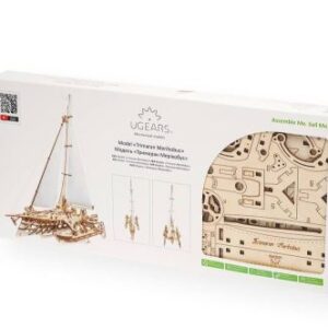 Puzzle 3D Ugears Trimaran Merihobus, maquette mécanique inspirée d’un trimaran