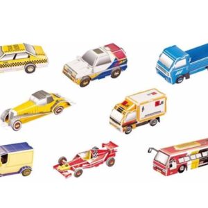 Puzzle 3D voitures en lot de huit modèles pour enfants dès 6 ans