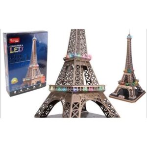 Puzzle 3D lumineux Tout Eiffel, jeu de construction de 84 pièces